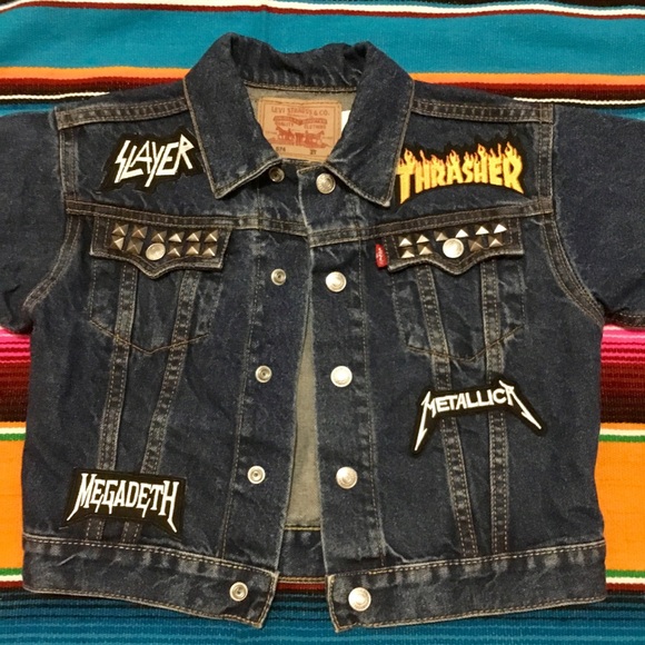 Kids Heavy Metal Studded Levi’s Battle Jacket - Picture 2 of 6